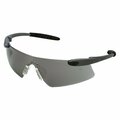 Mcr Safety Glasses, DS1 Black Frame, Gray Lens, 12PK DS112